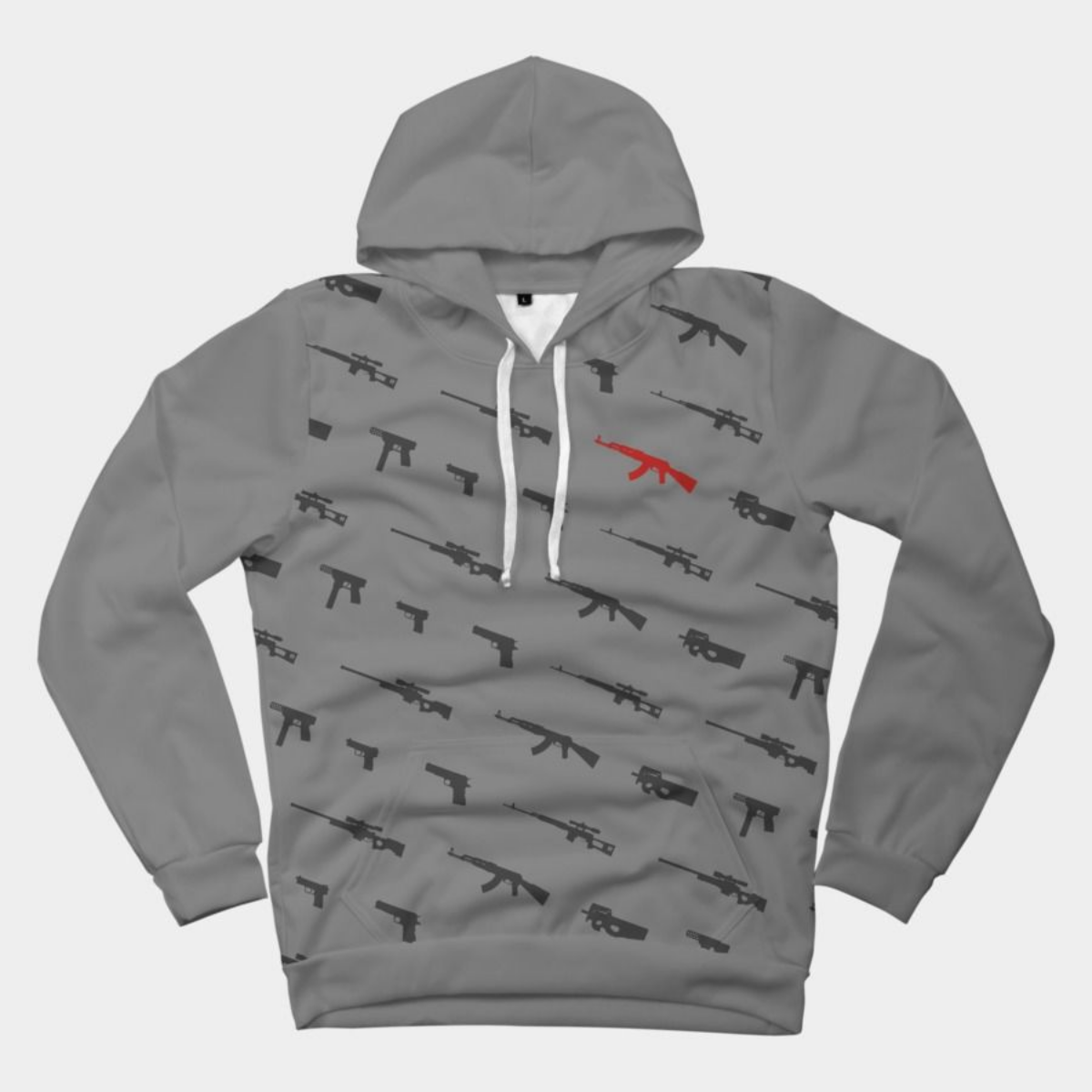 hoodie with gun